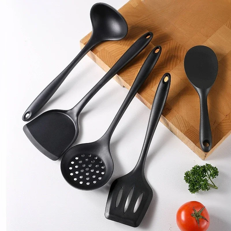 Kitchen Accessories Cooking Kitchen Set Cookware Sets, 5pcs Set Food Grade Silicone Spatula, Kitchen Slotted Spoon, Rice Spoon