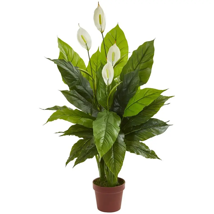 

42 Spathiphyllum Artificial Real Touch Silk Plants Green