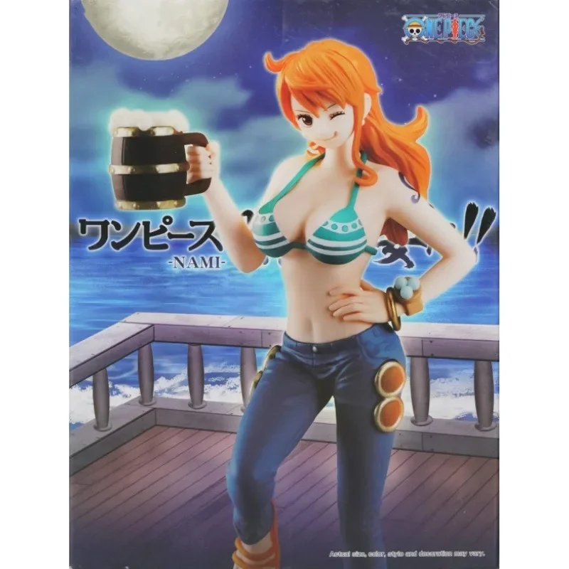 Bandai in Stock Original BANPRESTO ONE PIECE Banquet Nami Action Figure Model Toys for Kids Gifts Collectible