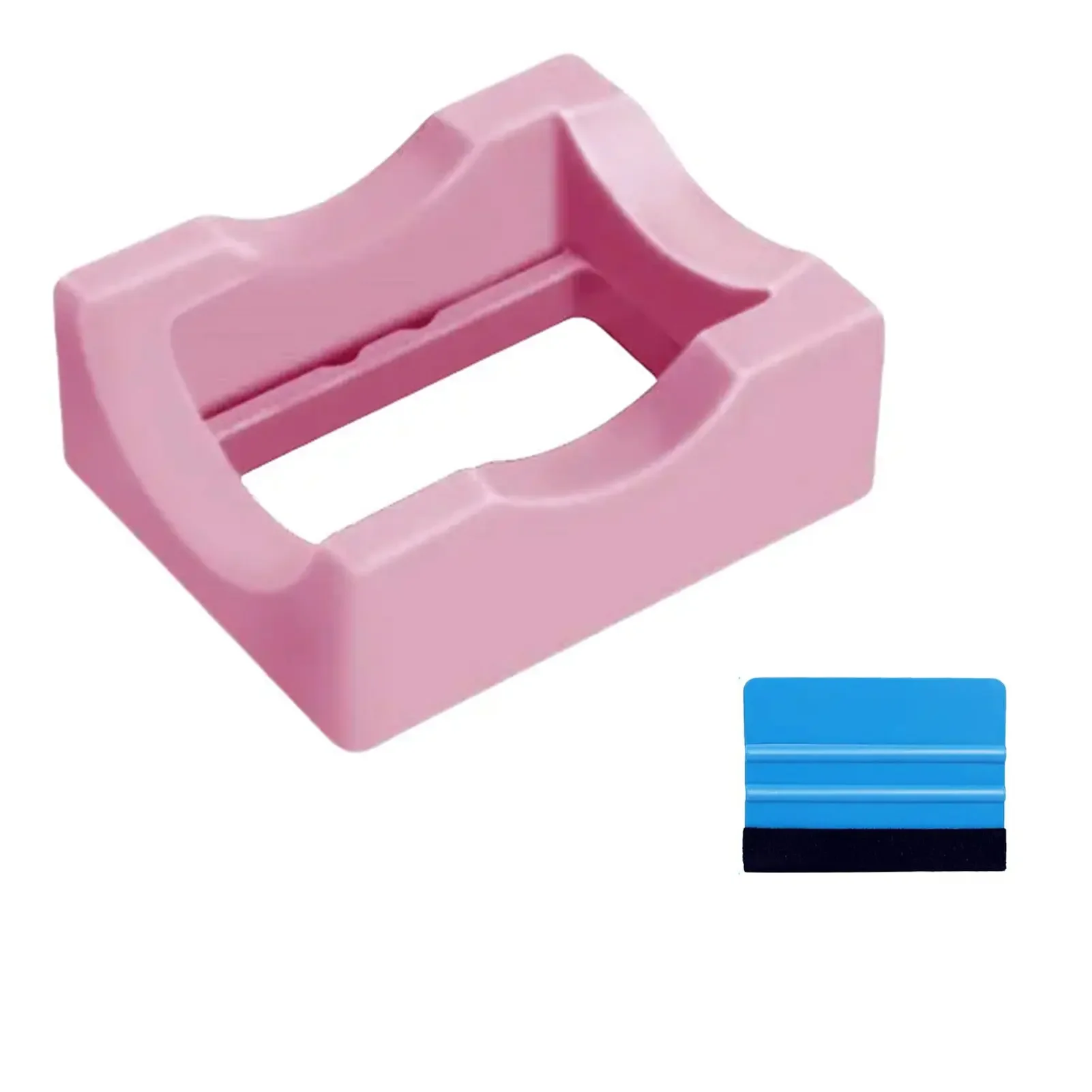 مجموعة حامل أكواب السيليكون، فتحة مدمجة مع ممسحة حافة اللباد لصياغة الشارات على زجاجات الأكواب #5