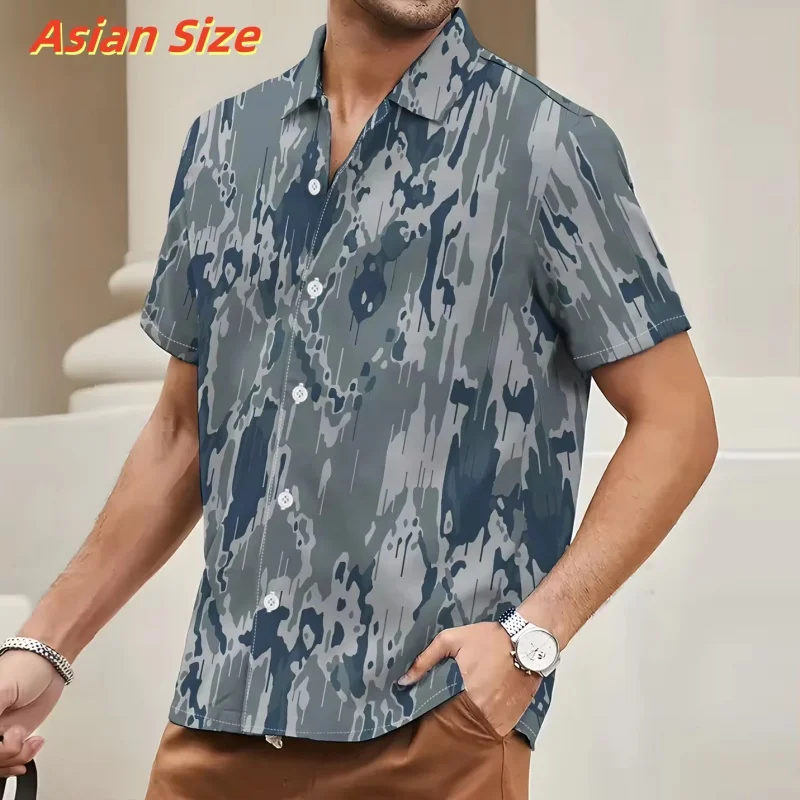 زهرة الهندسة نمط قميص هاواي صيفي للرجال الملونة المشارب ثلاثية الأبعاد مطبوعة قصيرة الأكمام الصيف ألوها قمصان التلبيب البلوزات بلايز