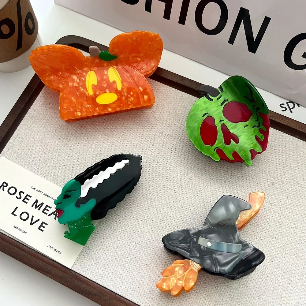 

Halloween Creative Design Acetate Hair Claw Clip for Women and Girls, New Favorite Hair Claw for Witches