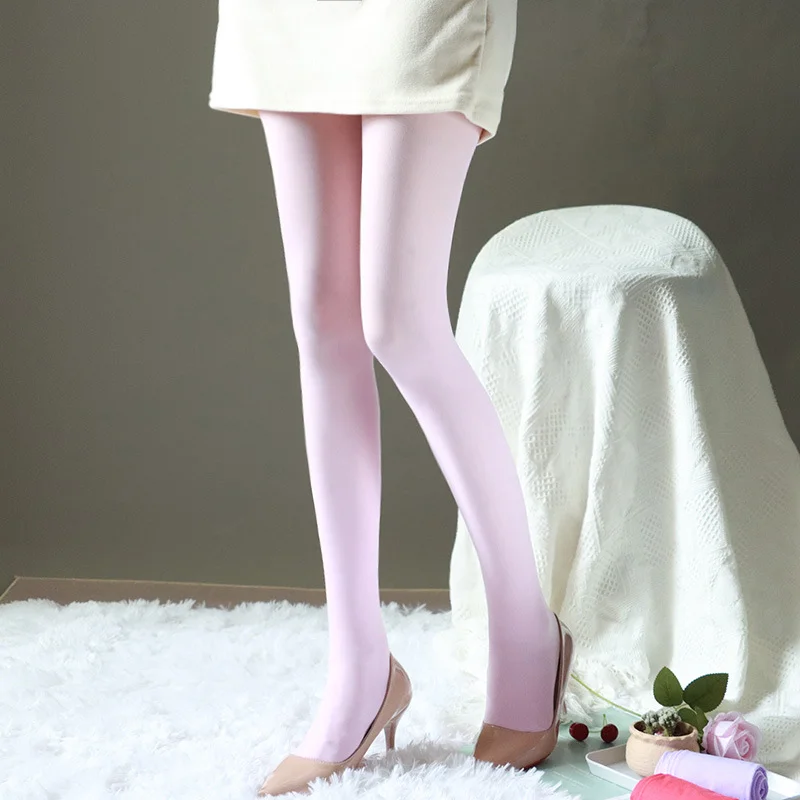 20 Colors Women Candy Color Warm Sexy Tights 120D Velvet Seamless Pantyhose Female Large Elastic Long Stockings Socks