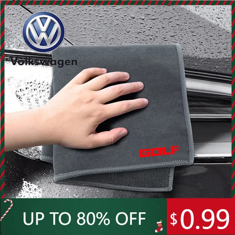 Toalla de microfibra de lujo para secado y limpieza de coches Volkswagen VW Golf Rline GTI R Polo P, novedad 2026