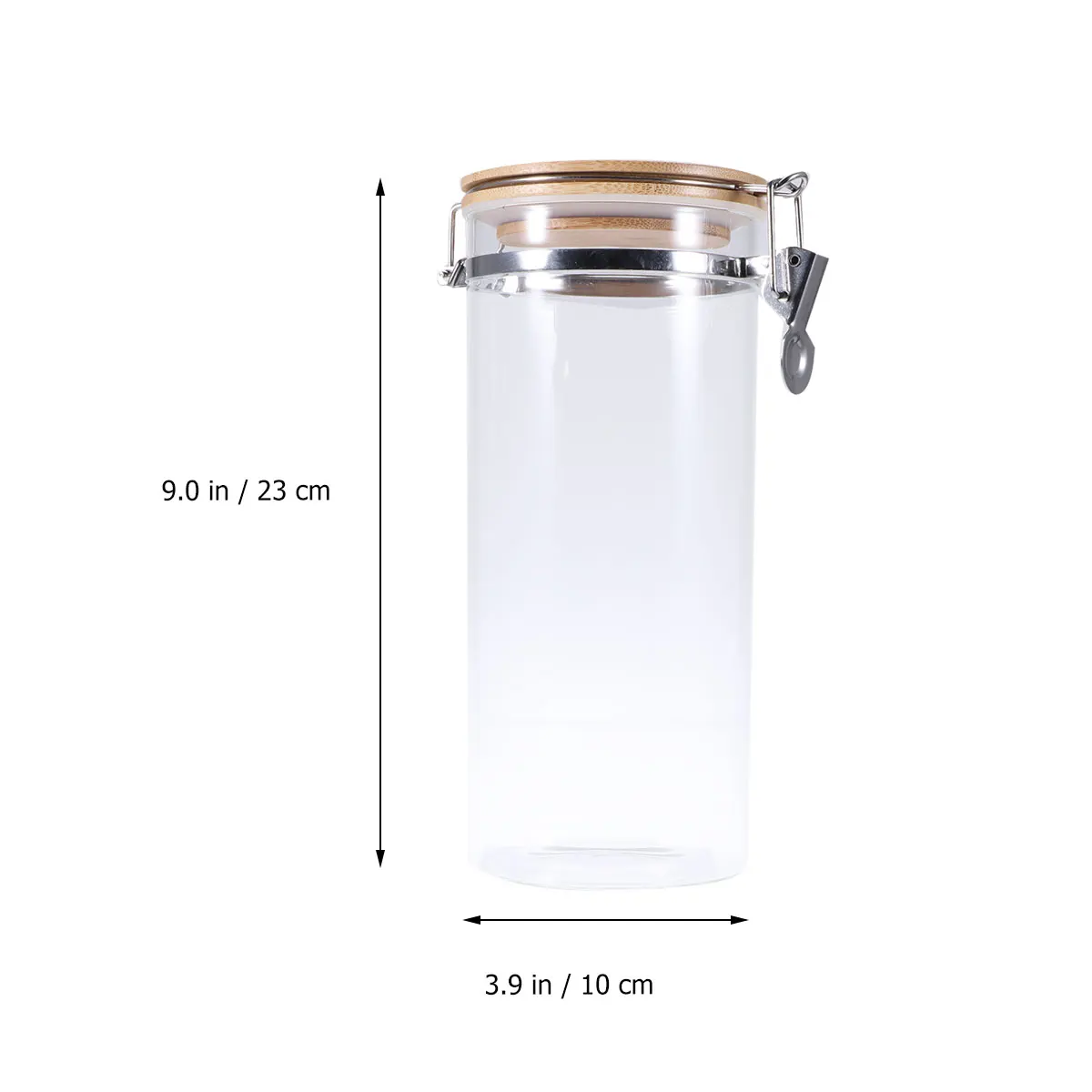 

Glass Sealed Jars Airtight Bamboo Lid Food Storage Containers Honey Tea Sugar Clear Glass Dry Snacks Canisters Houseware