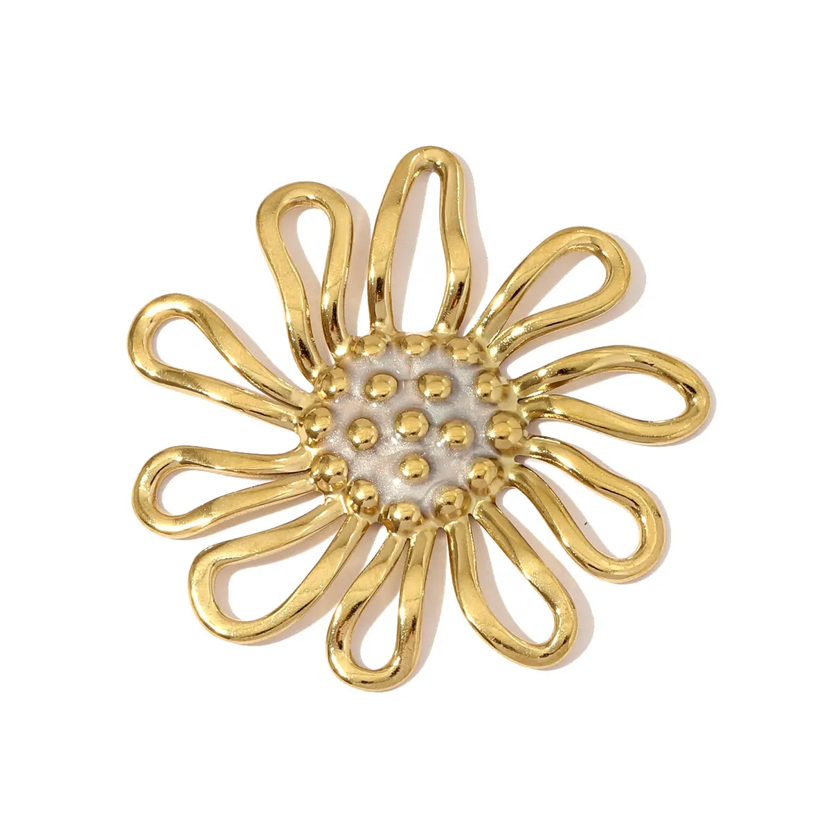 

3Pcs/Lot Stainless Steel Big Size Charms Hollow Flower Necklace Pendants For DIY Making Fashion Jewelry Accessory Wholesale