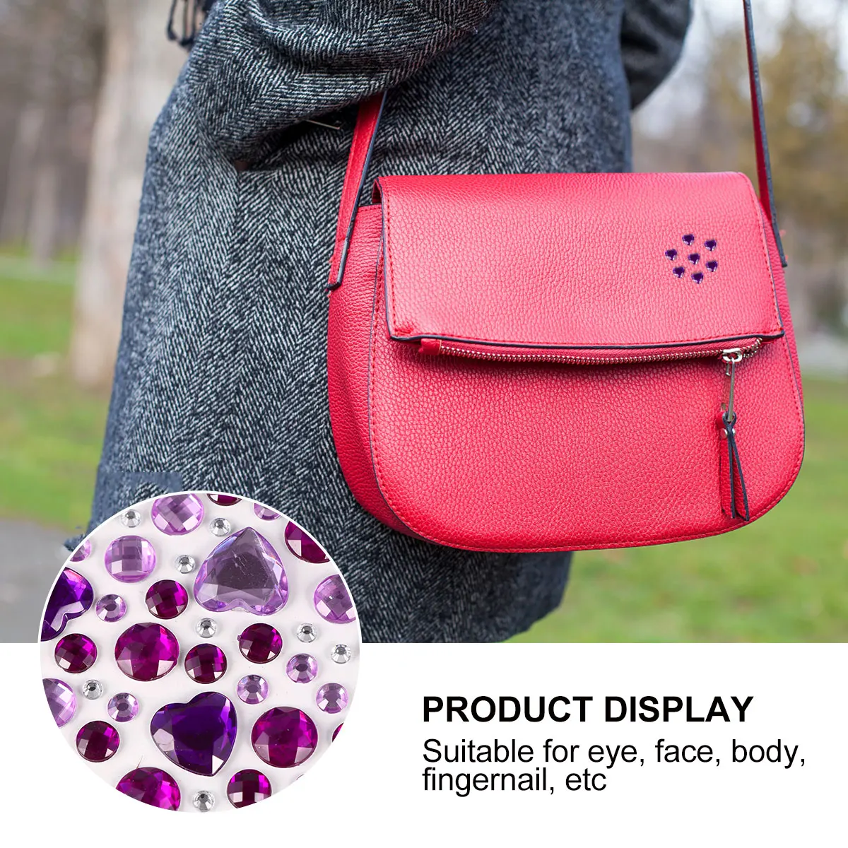 

3pcs Acrylic Crystal Sticker 3D Body Art Decorations Shining Diy Stickers For Nail Phone Bags Kids Party Costumes