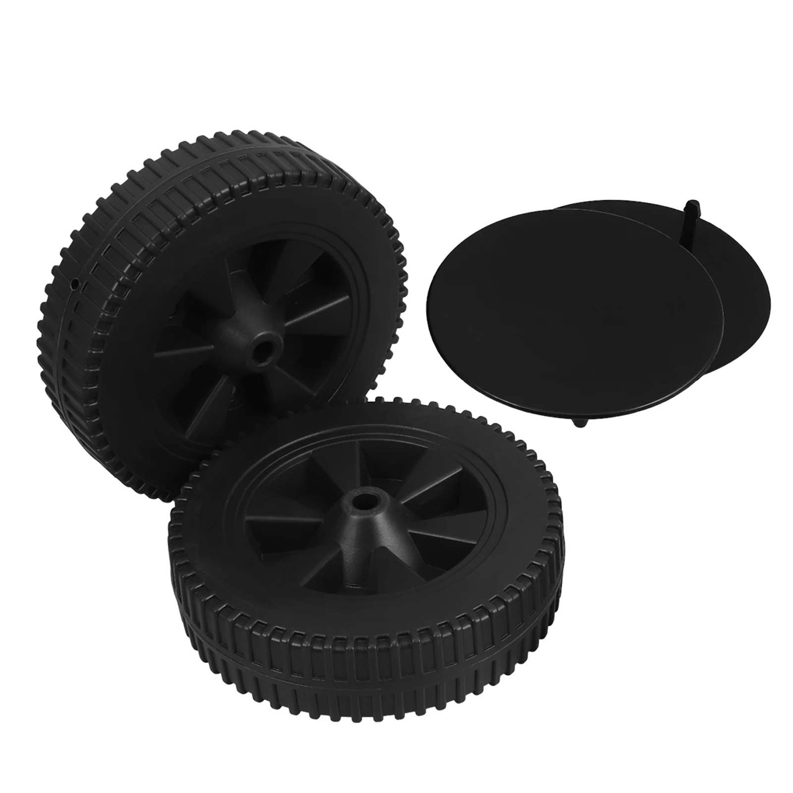 

2pcs 7 Inch Plastic Grill Swivel Wheels For Bbq Gas Grill Cart Beach Cart Parts Lawn Mower Parts Heat Resistant Wear Resistant