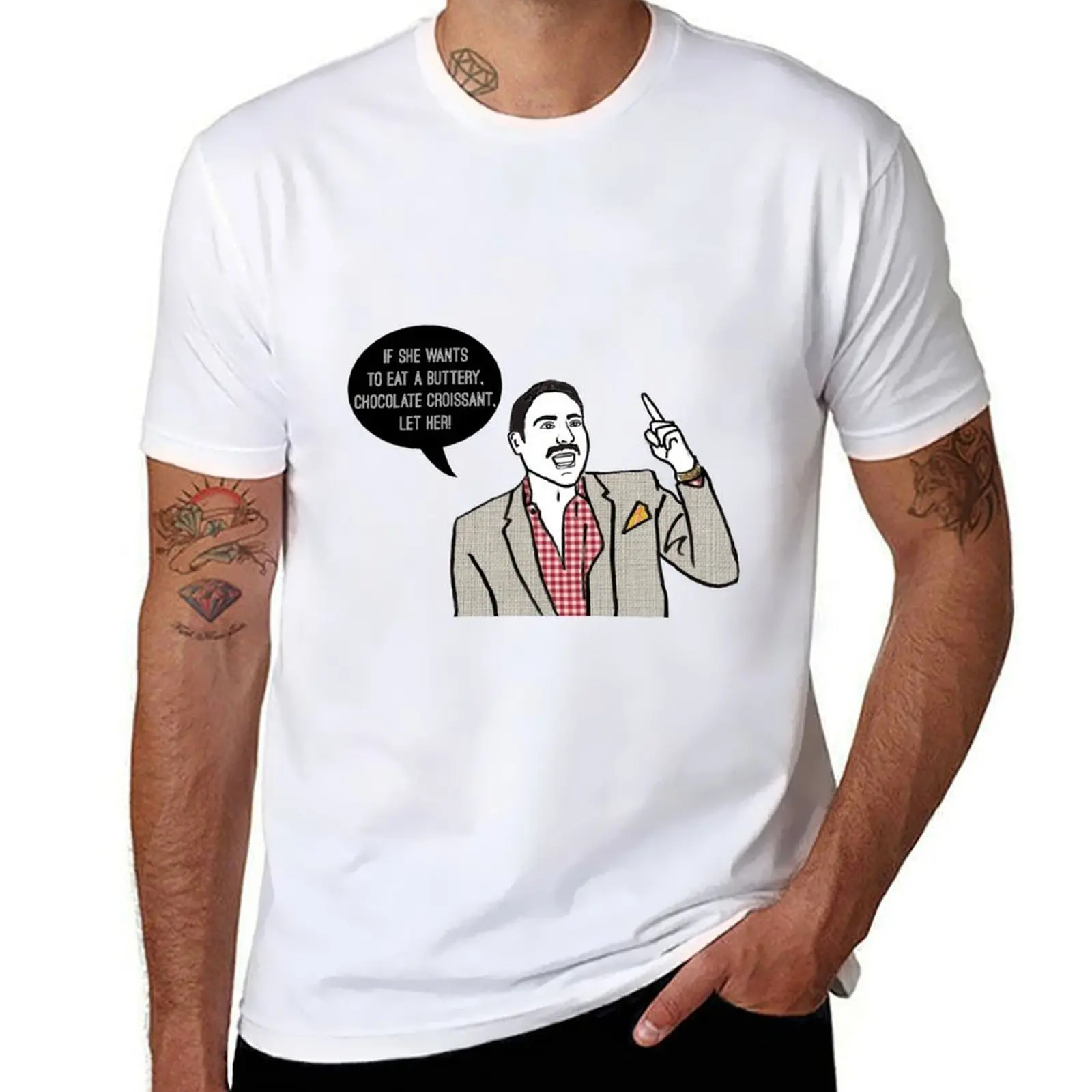 

Buttery Croissant T-Shirt t shirt man casual t shirts for man cotton soft T-Shirt