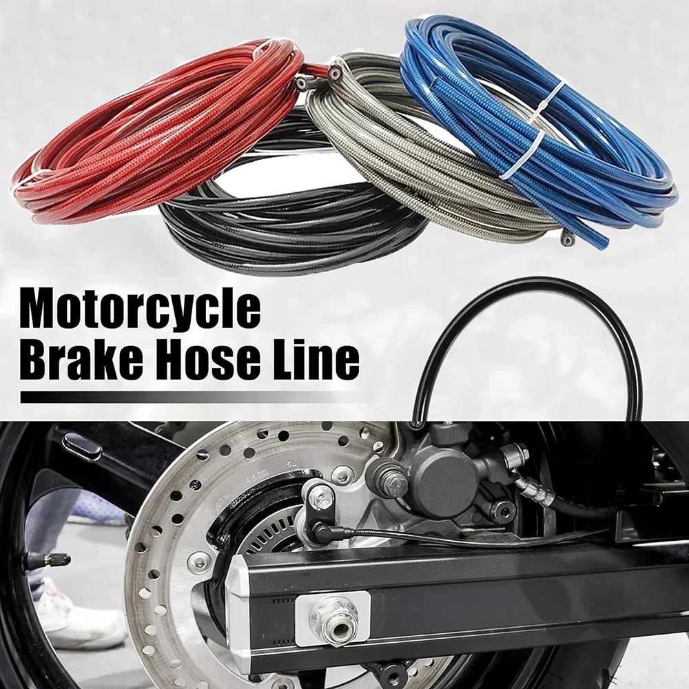 

DOT & JIS Dual Certified PTFE Braided Steel Hydraulic Brake/Clutch Hose Line Kit for Motorcycle/Bike/Moped/Scooter Motocross