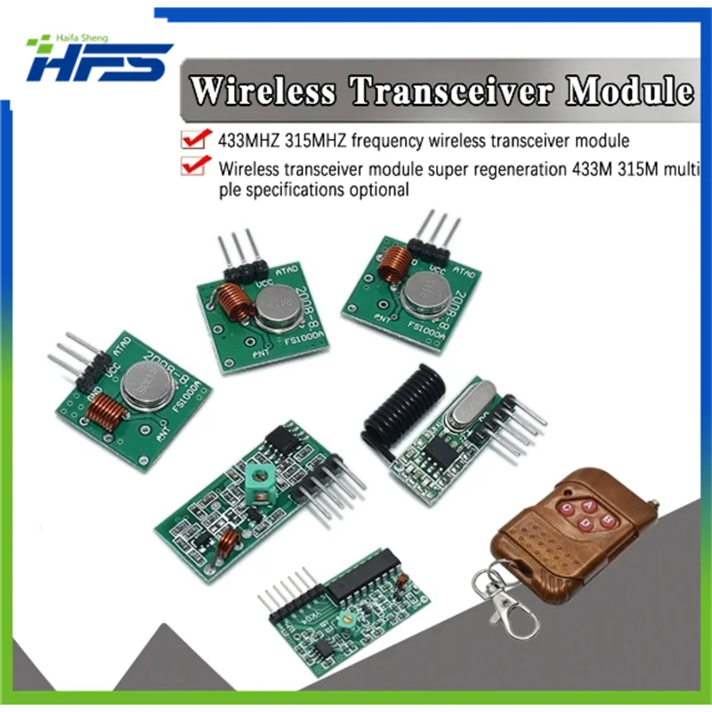 315Mhz / 433Mhz RF Wireless Transmitter Module and Receiver Kit 5V DC Wireless For Arduino Raspberry Pi /ARM/MCU WL Diy Kit