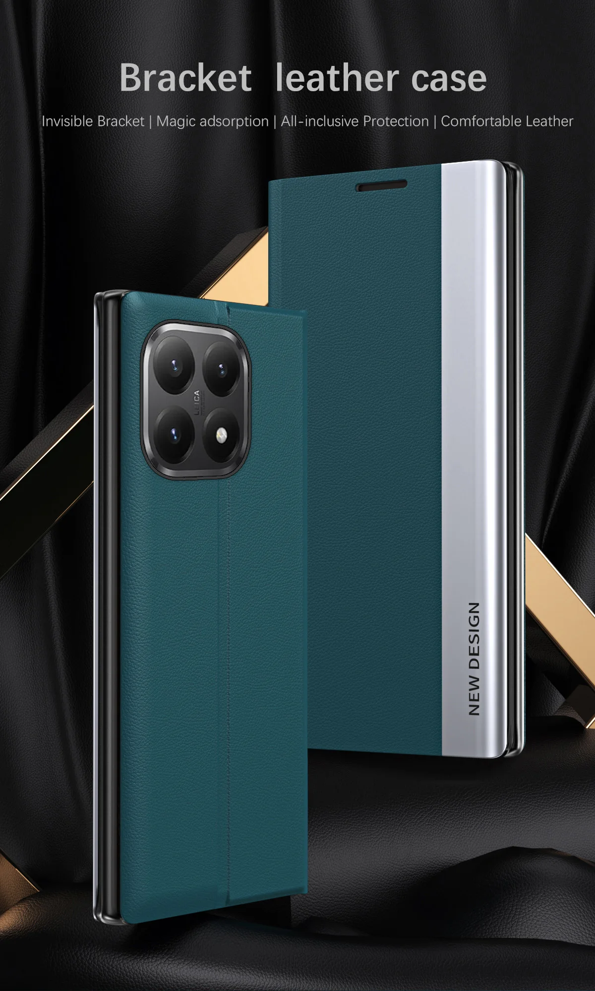 

Luxury Plating PC Flip Leather Case for Xiaomi Mi 15T /15T Pro , Stand Cover Protective Skins Shell Mobile Phone Cases Covers