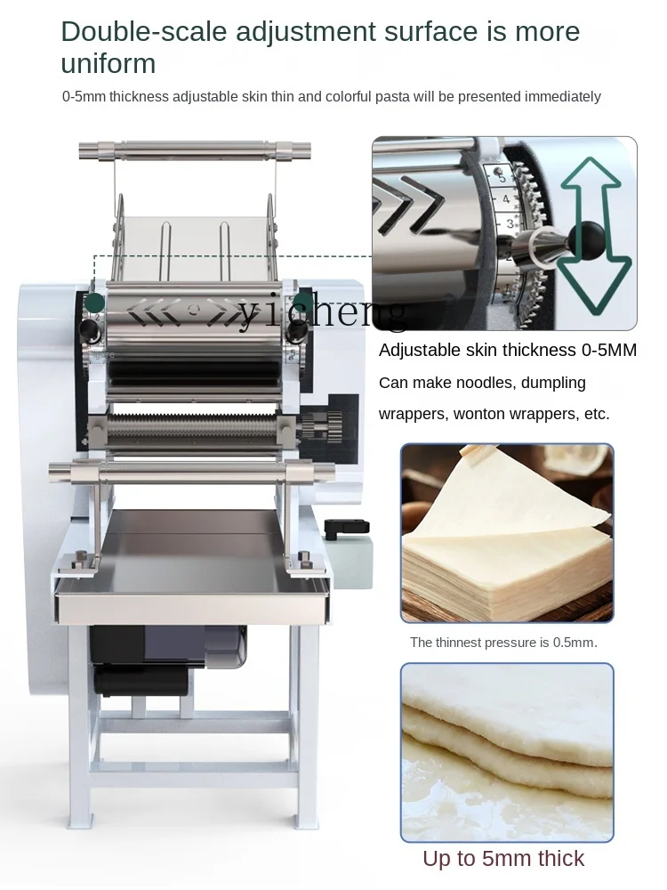 Xl Full-Automatic Stainless Steel Dough Pressing New Kneading and Cutting All-in-One Machine Rolling Dumpling Wrapper Machine