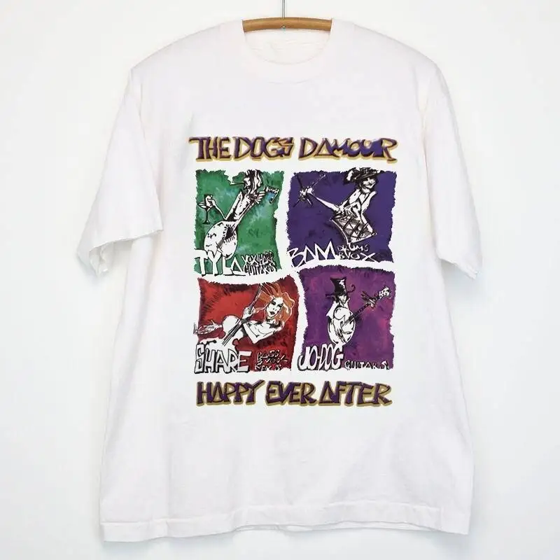 

Hot Dogs D'Amour Band White Cotton T Shirt Size S 4Xl