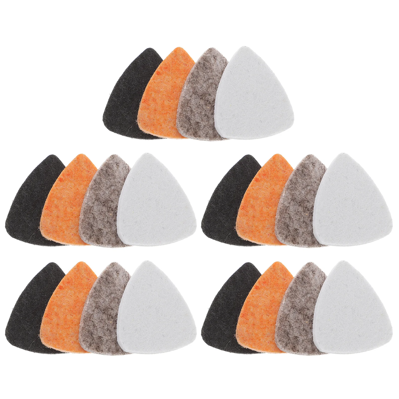 

20Pcs Multicolored Ukulele Picks Felt Guitar Thumb Durable Lightweight Practical Guitar Playing Accessories Wool Felt Plectrum