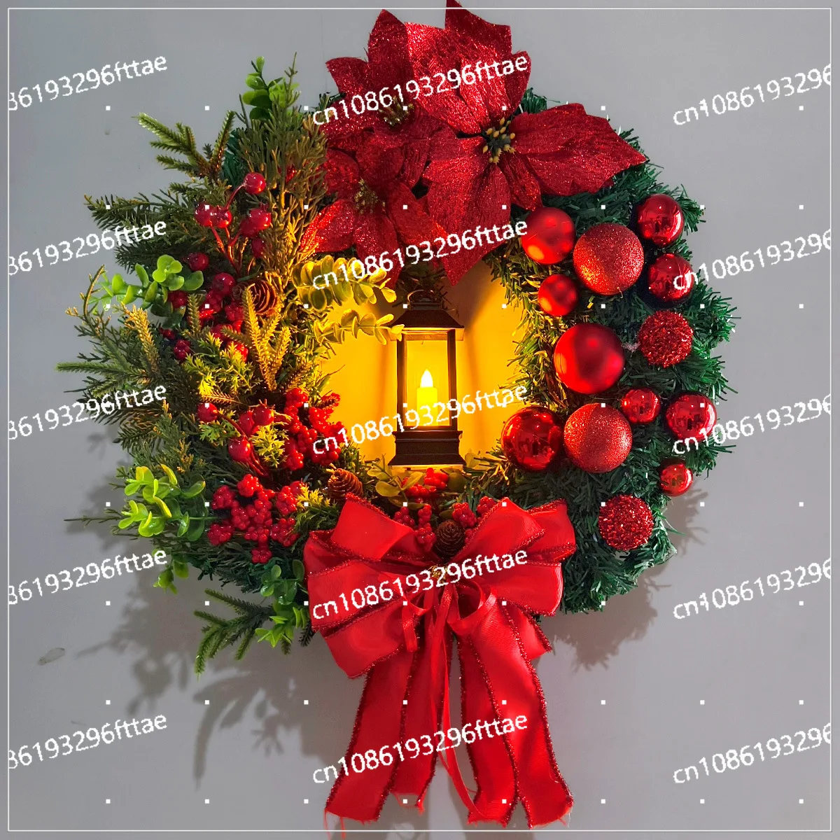 

New Christmas Decorations Scene Arrangement Props Jesus Christmas Wreath Door Hanging