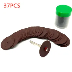 Mini perceuse renforcée en fibre de verre, disque de coupe, roue à découper pour Dremel, accessoires, outils abrasifs pour outil rotatif, 24mm, 37 pièces