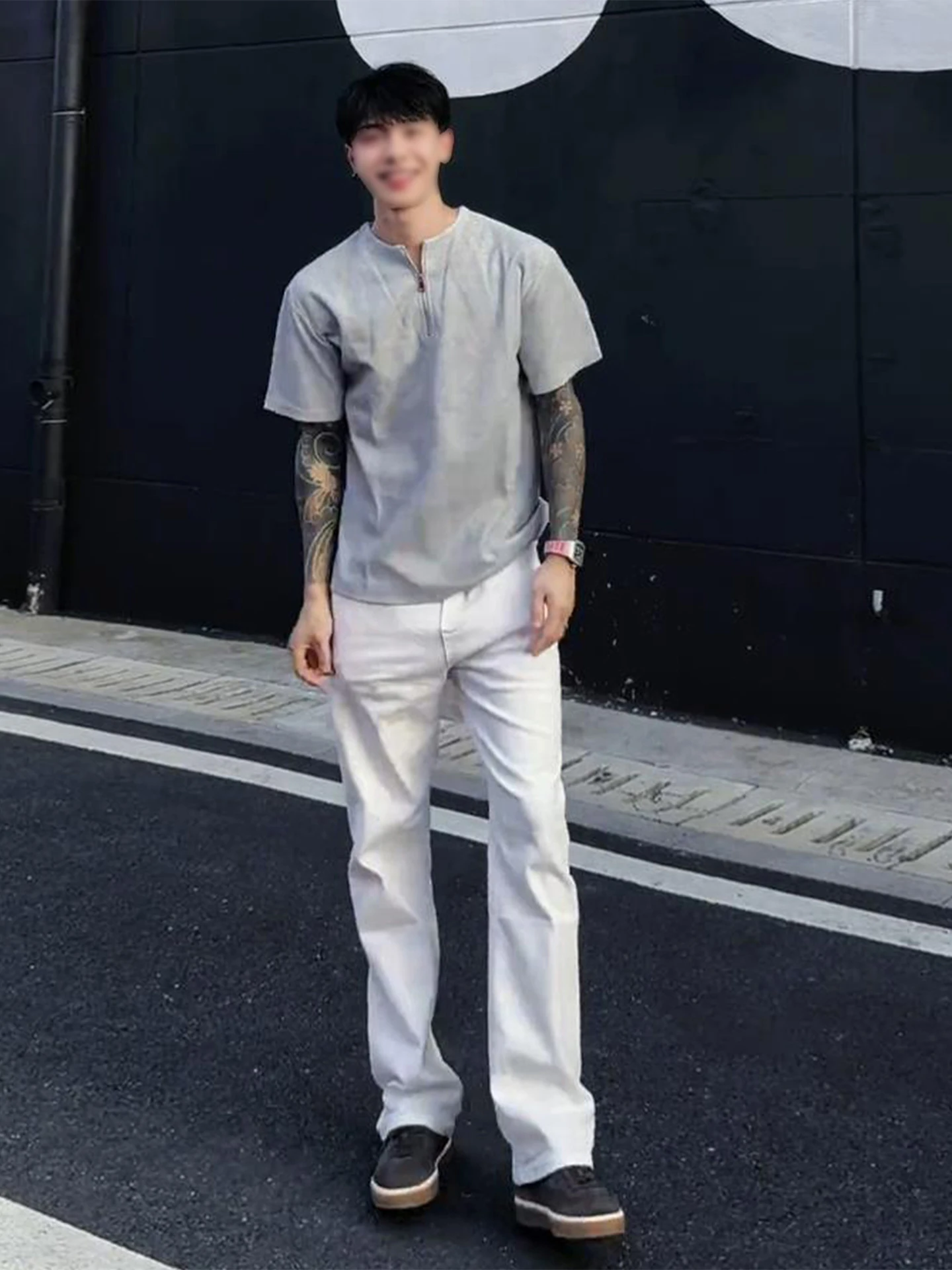 Jeans Brancos Estilo Americano - Streetwear Brand Denim avaliação e preço