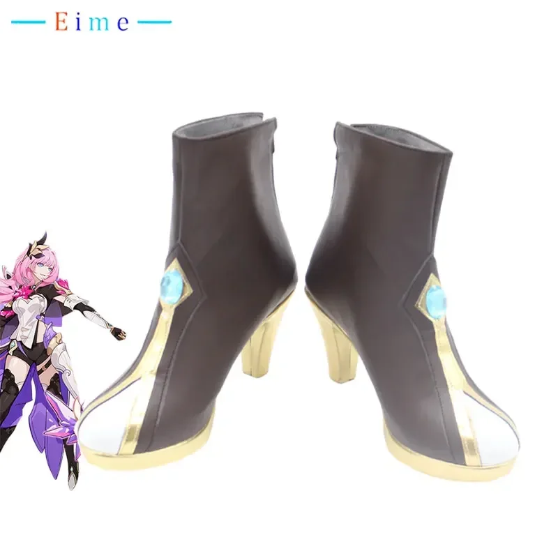 Elysia Cosplay Shoes Game Honkai Impact 3 Cosplay Props PU Leather Shoes Halloween Carnival Party High Heel Boots Custom Made