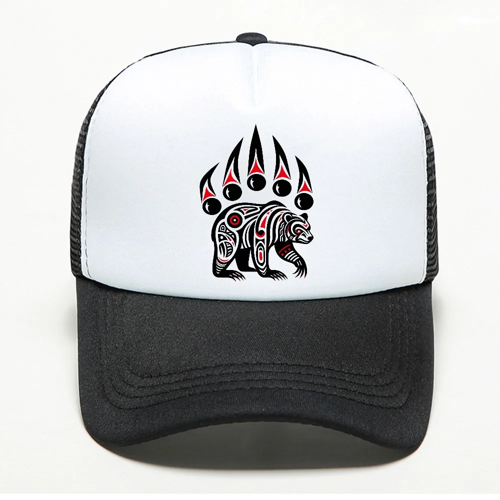 Native American Alaska Grizzly Bear Claw Indian Pride baseball cap fashion Unisex Summer Streets Vintage Clothes Graphic hat