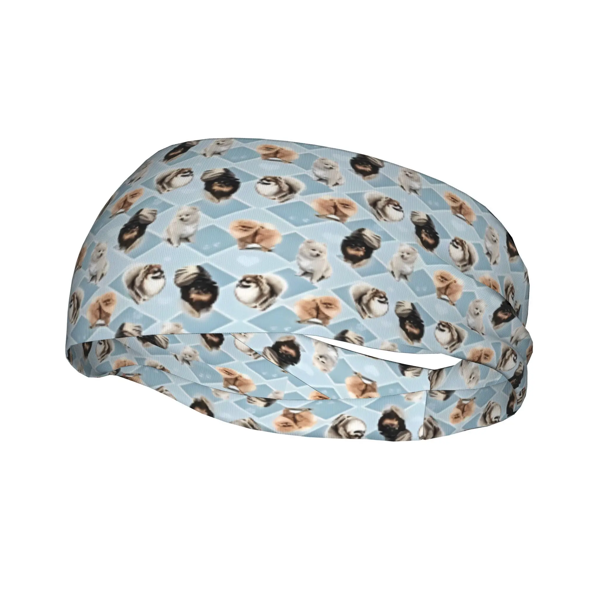 

Повязка на голову с принтом собаки породы померанский шпиц, милая повязка на голову с рисунком щенка, влагоотводящая эластичная повязка на голову для любителей домашних животных, мужчин и женщин