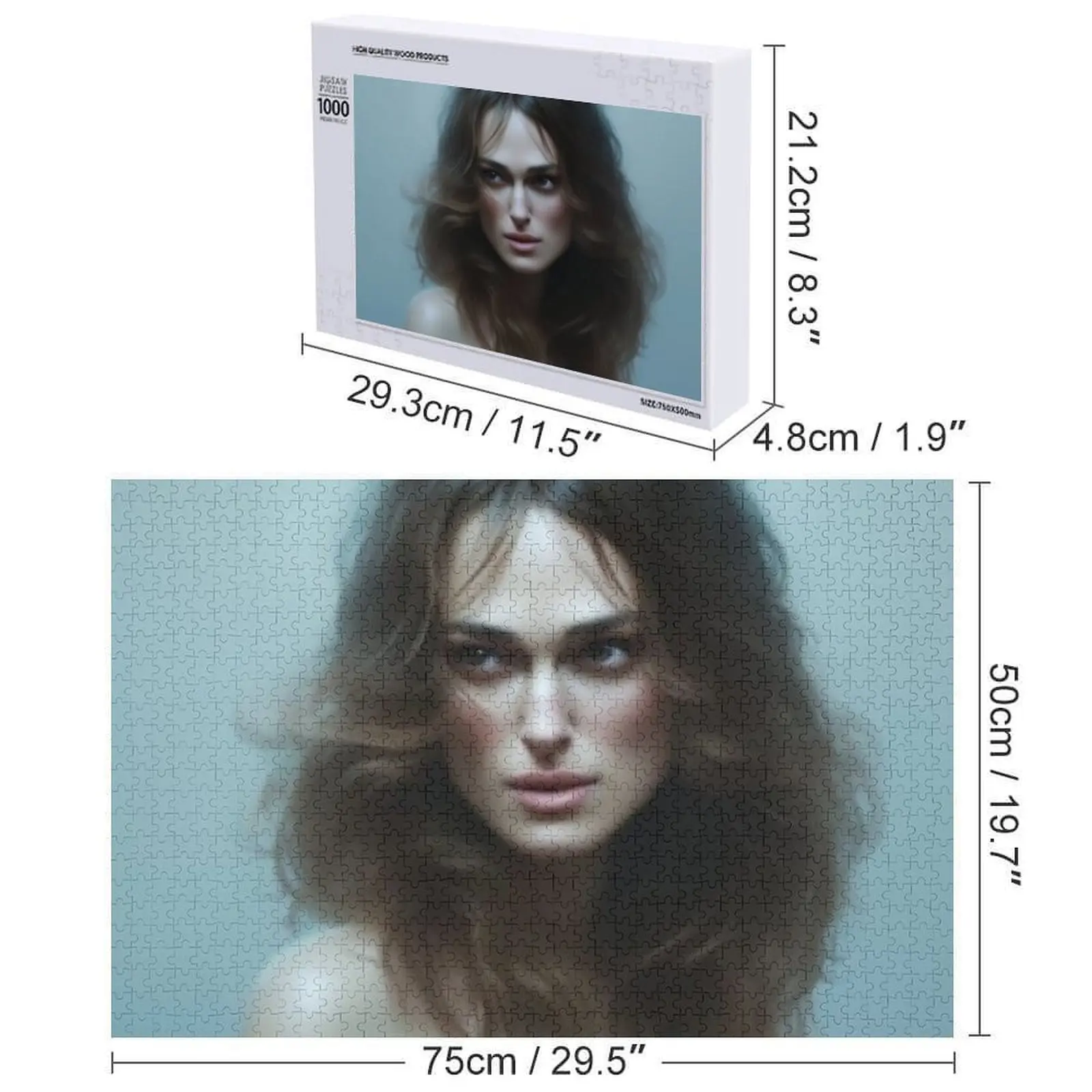 أحجية الصور المقطوعة من Keira Knightley، ألغاز خشبية مخصصة للبالغين، ألغاز هدايا عيد الميلاد على شكل حيوانات #6