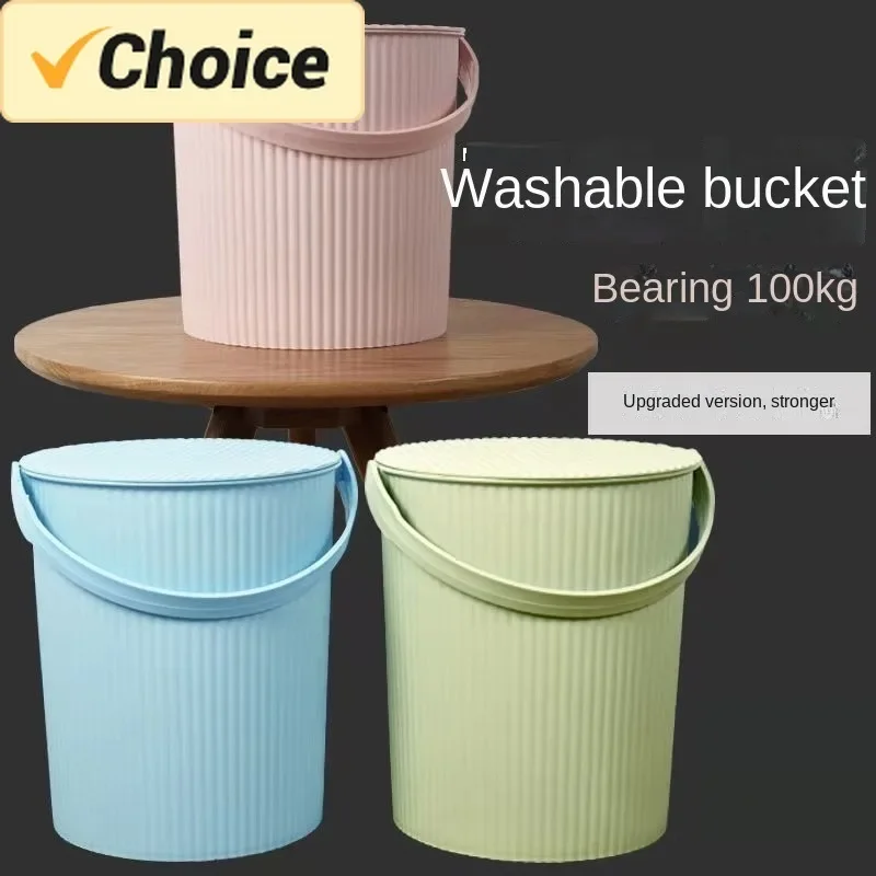 Medium Bucket Stool Plastic Sitting Household Water Storage Fishing Bucket Portable Storage Containers Kindergarten Storage