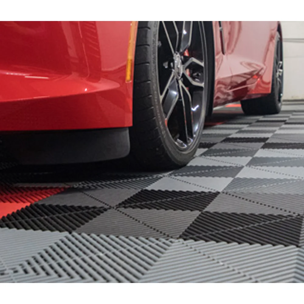 Removable Garage Floor Plastic Tiles, Interlocking Tiles, Car Wash, High Quality, Hot Sale, 400*400*18mm