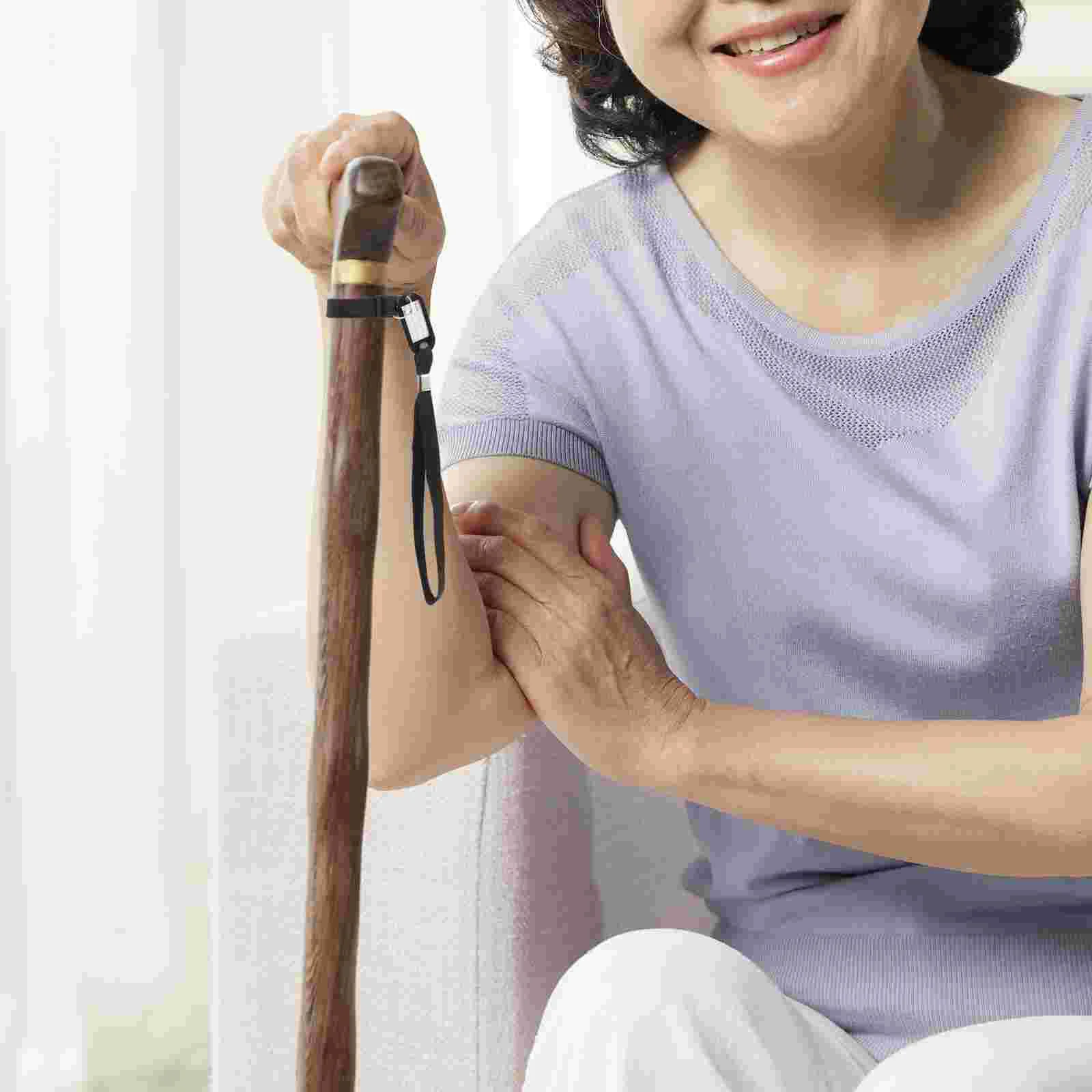 4-teiliges Handgehaltenes Gehstock-Krückenarmband für Telefon, wiederverwendbares Gehstockband für Reisen