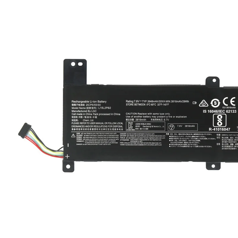 JC แบตเตอรี่แล็ปท็อปของแท้สำหรับ Lenovo IdeaPad 310-14ISK 310-14IKB L15L2PB2 L15L2PB3 L15M2PB2 L15M2PB4 L15C2PB2 L15C2PB6 L15C2PB4