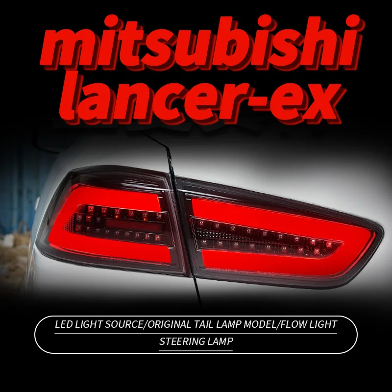 Car Accessories LANCER LED Tail Lights For mitsubishi lancer-ex 2009-2015 Rear Lamps DRL Plug And Play Flashing steering Auto Pa