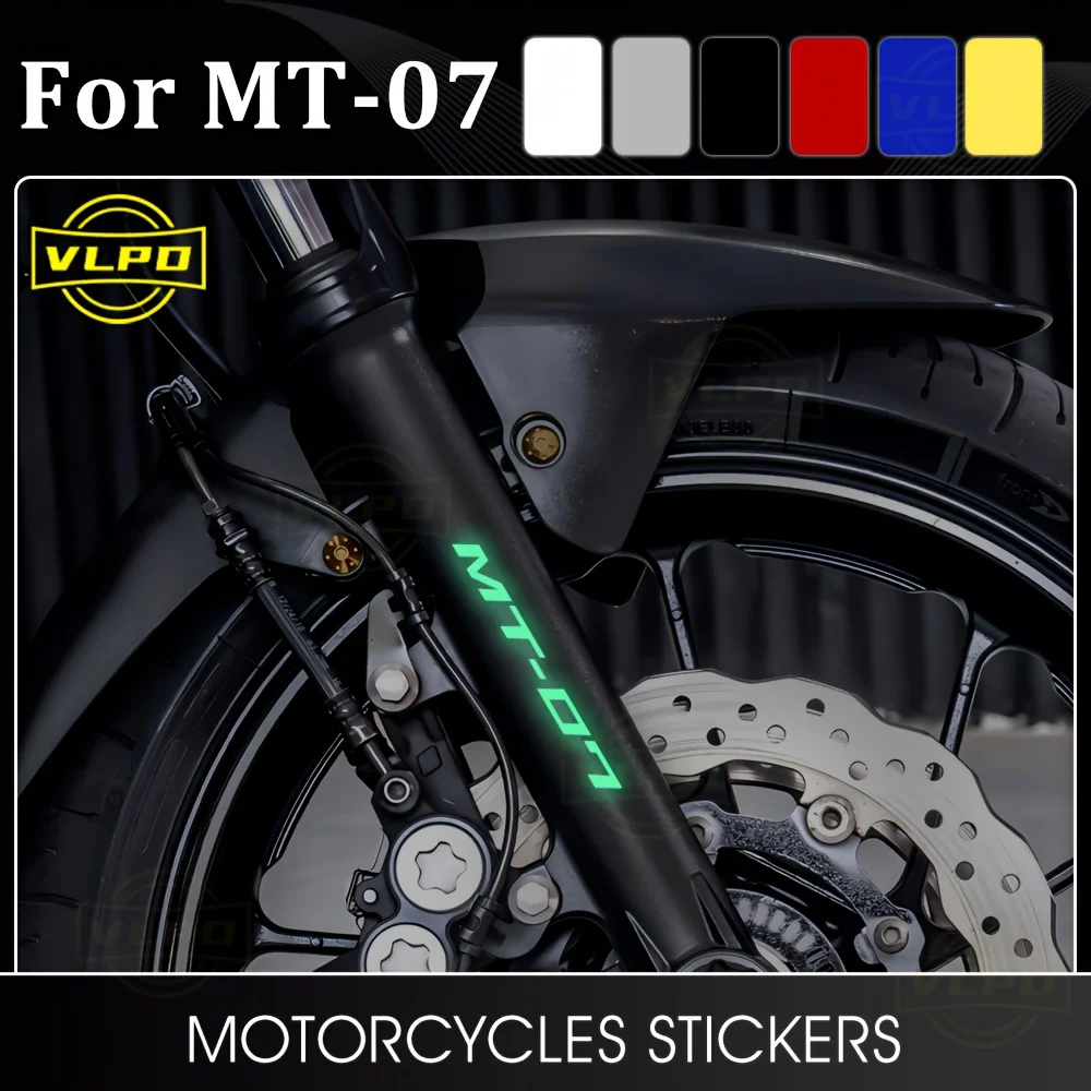 

Водонепроницаемые мотоциклетные наклейки VLPD для Yamaha MT 07 2014 2025, красный, черный логотип, легко наносится