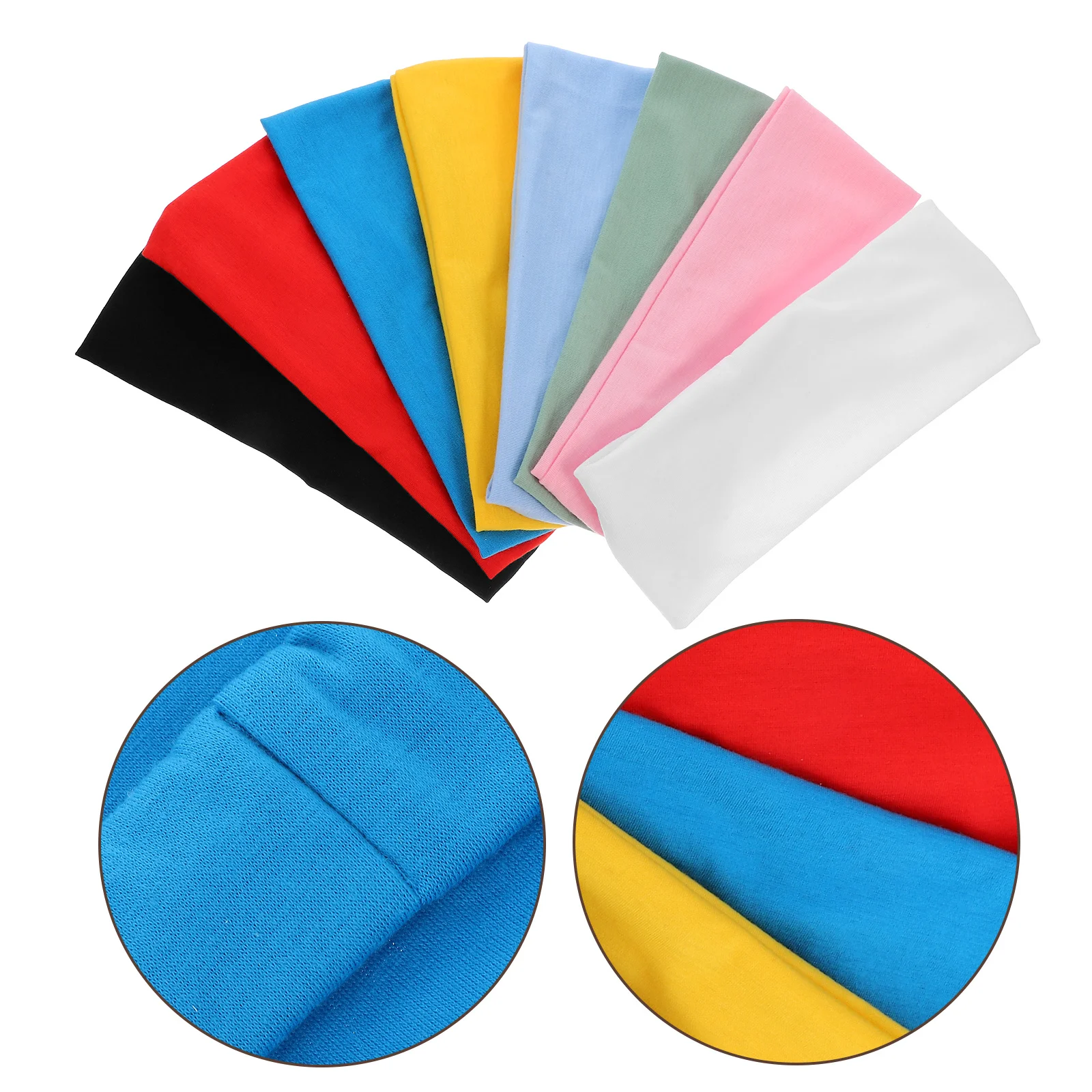 

8Pcs Workout Headbands for Women Sweat Absorbent Elastic Yoga Headbands Sports Headband Gym Running Accessories Head Sweat Bands