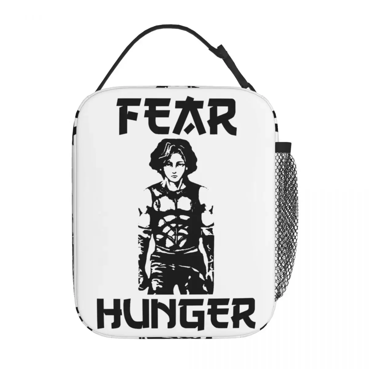 Fear And Hunger Insulated Lunch Bags Leakproof Meal Container Thermal Bag Lunch Box Tote College Picnic Bento Pouch