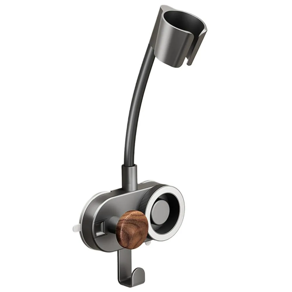Hands Free Hair Dryer Holder Non-punching 360 Degree Rotation Hair Dryer Storage Bracket Compact Rustproof Hair Dryer Stand