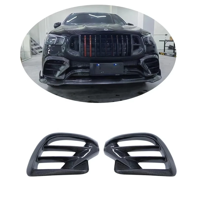 

Carbon Fiber Front Bumper Fog Lamp Cover Trims B Style for GLE CLASS GLE350 Gle450 GLE63 Front Lip