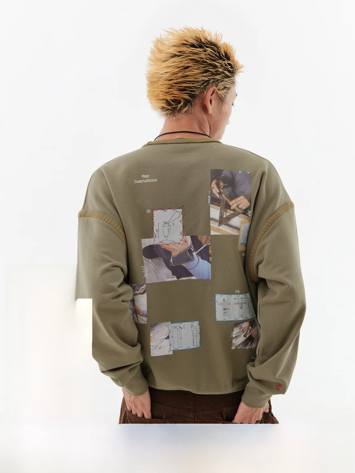 

Handmade Feel Hoodie Crnenter X ConditionLab Collaborative Edition Tool Diaam Creative Youth Loose Fit round Ne Sweat...