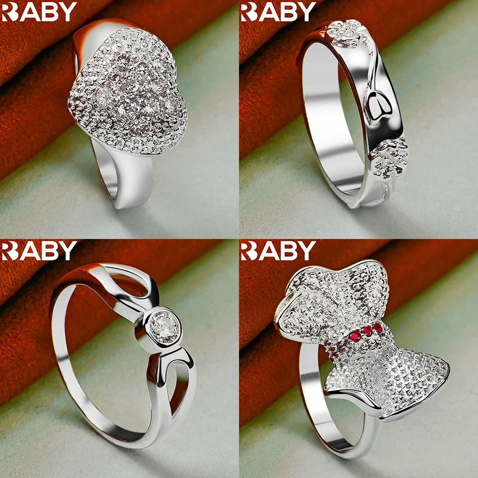 

URBABY 925 Sterling Silver Size 7-10 Geometric Ring For Women Men Fashion Jewelry Vintage Grace Charm Noble Party Birthday Gifts
