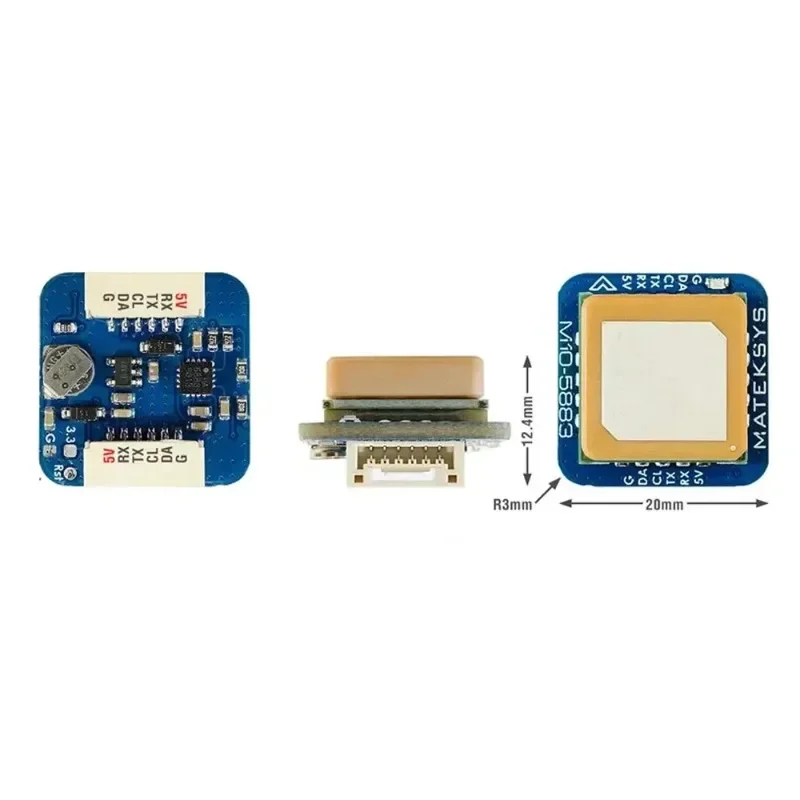 AvaCoreMatek Systems GNSS M10Q-5883  M10 GPS with Compass QMC5883L Module Digital AirSpeed 4~9V For FPV Racing Drone