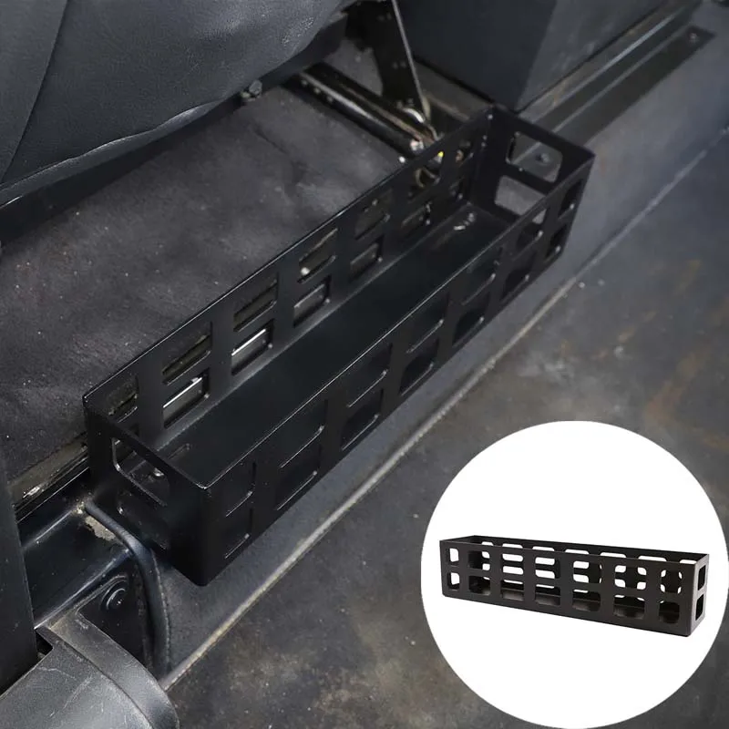 For Land Rover Defender 90 110 2004-2019 Aluminum Car Under Seat Back Storage Box High Capacity Organizer Case Car Accessories