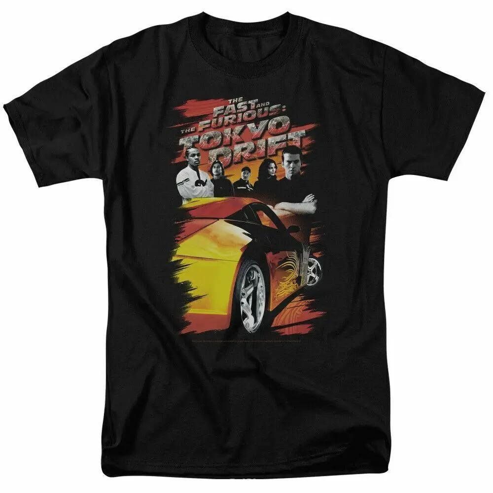 

Fast and Furious Drifting Crew T Shirt Mens Licensed Car Movie Tee Black