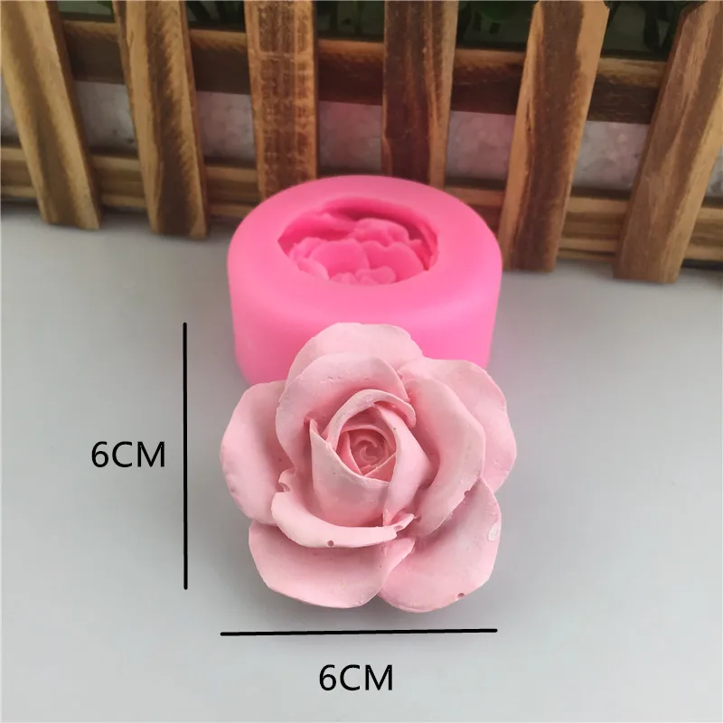 Flower Bloom Rose Shape Silicone Fondant Soap 3D Cake Mold Cupcake Jelly Candy Chocolate Decoration Baking Tool Moulds