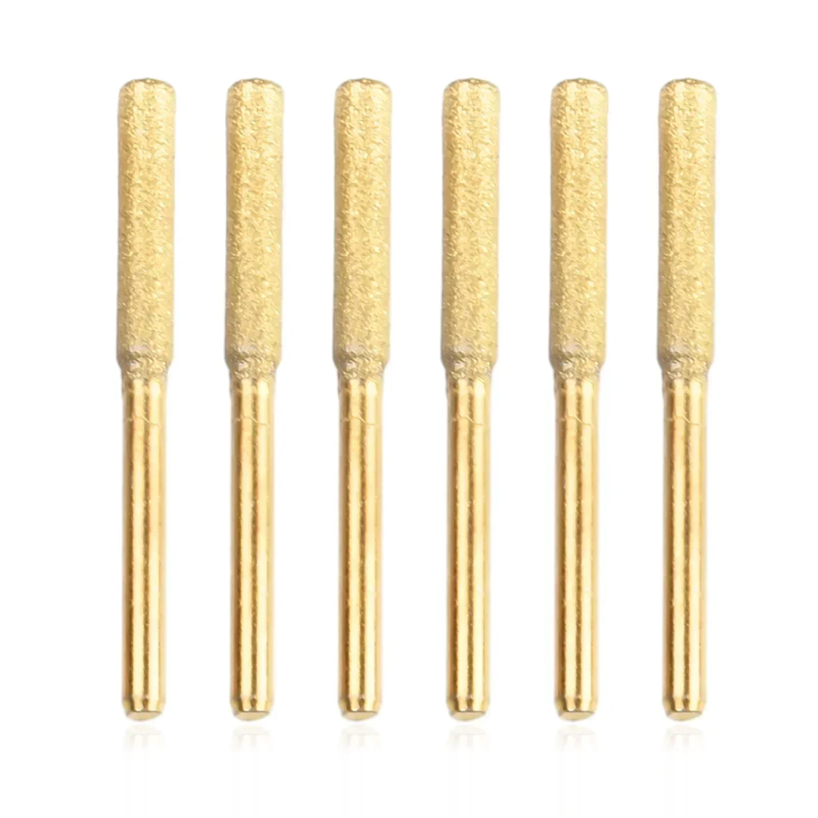 6Pcs Diamond Chainsaw Sharpener 4/4.8/5.5mm Cylindrical Burr Electric Grinder Polishing Chain Saw Sharpening Tools