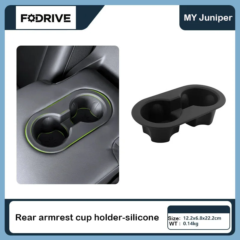 

New For Tesla Model Y Juniper 2025 Launch Silicone Water Cup Mat Coasters Slots Non-Slip Mat Waterproof Drink Pad Accessories