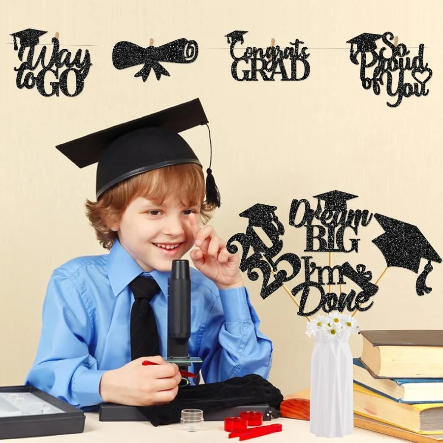 24 قطعة من قطع مركزية التخرج للطاولات 2024 أعواد مركزية للتخرج فئة 2024 أعواد مركزية لعلامة التخرج