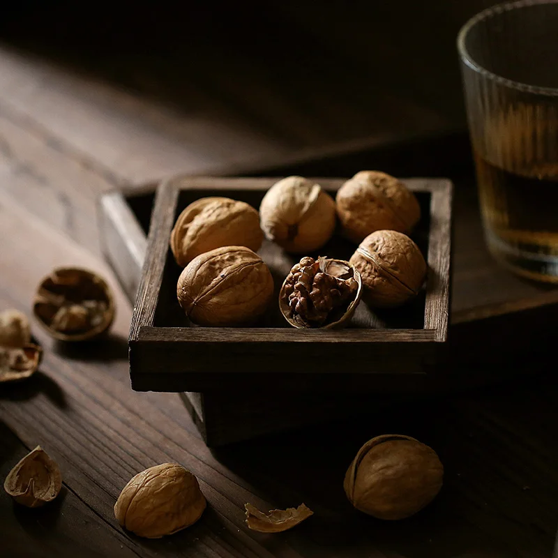 Wooden Box Wooden Plate Photography Ornaments Still Life Photo Props Background Vintage Style Shooting Decoration