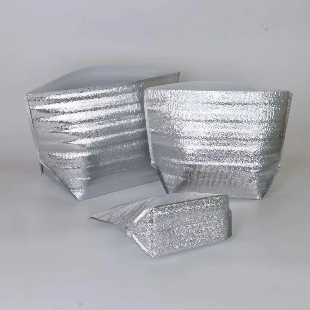 5Pcs Folding Ice Cold Warm Aluminum Foil Bag Delivery Carrier Packing Insulation Bag Food Thermal 3mm Cooler Bag Drink Storage