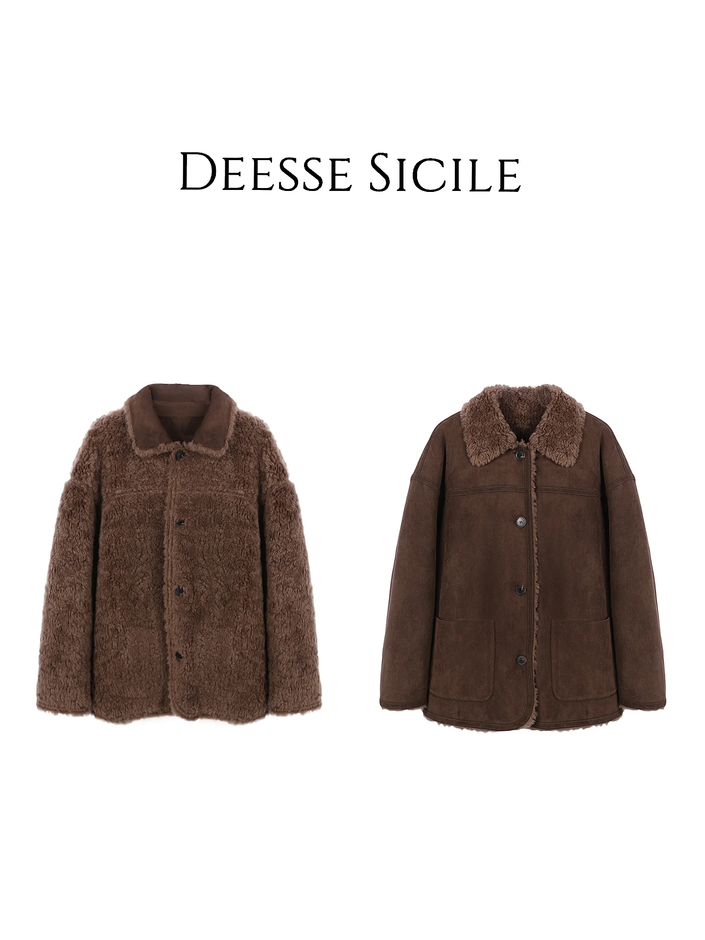 

Пальто Deesicile Teddy Bear из двусторонней австралийской шерсти с отложным воротником, свободного кроя, в стиле ретро, женская верхняя одежда