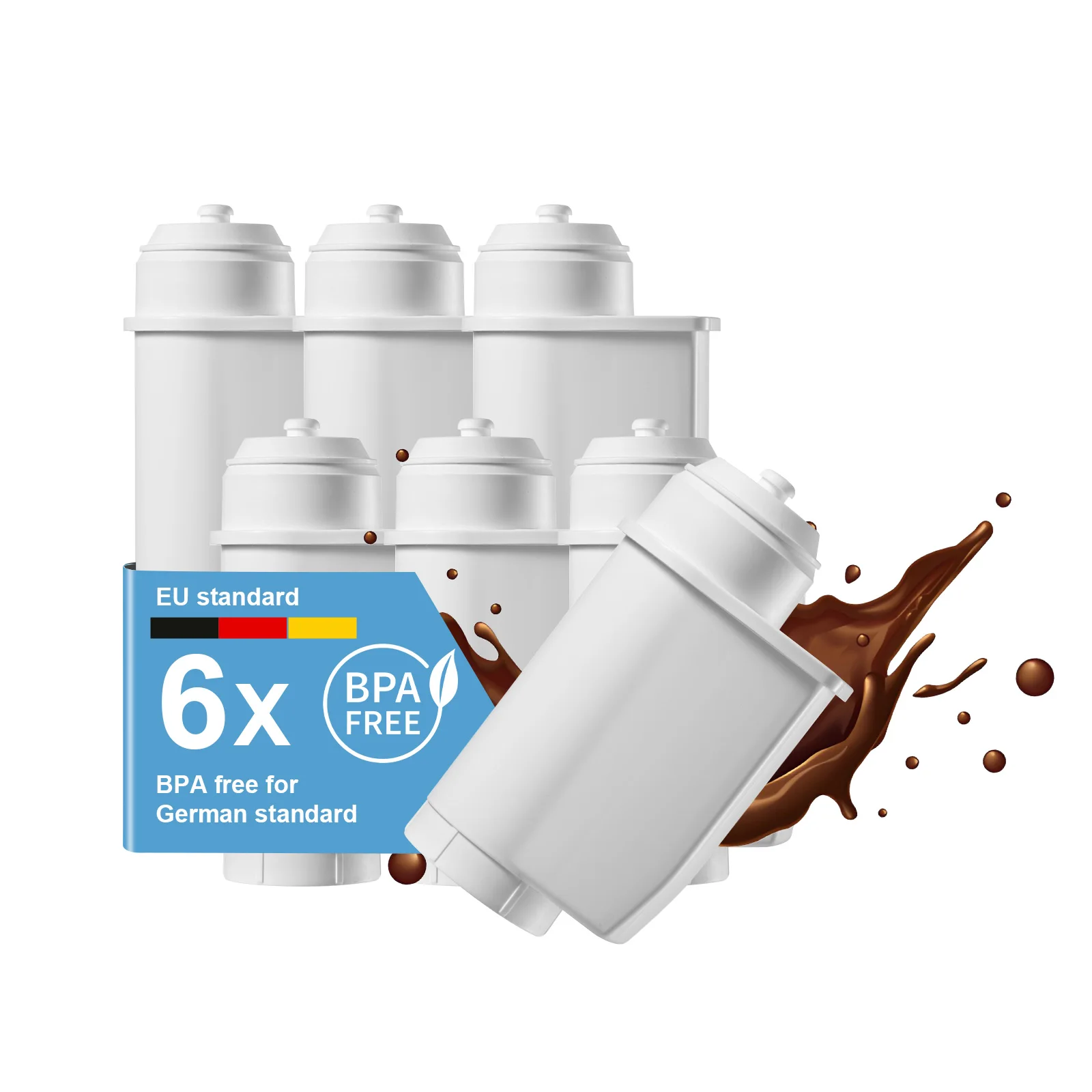 Filtro acqua Reimol 6 pezzi per Siemens ®   Macchina da caffè con filtro dell'acqua serie EQ, EQ3/EQ6/EQ9, EQ500, S700, 3200 per Bosch ®   TCZ7