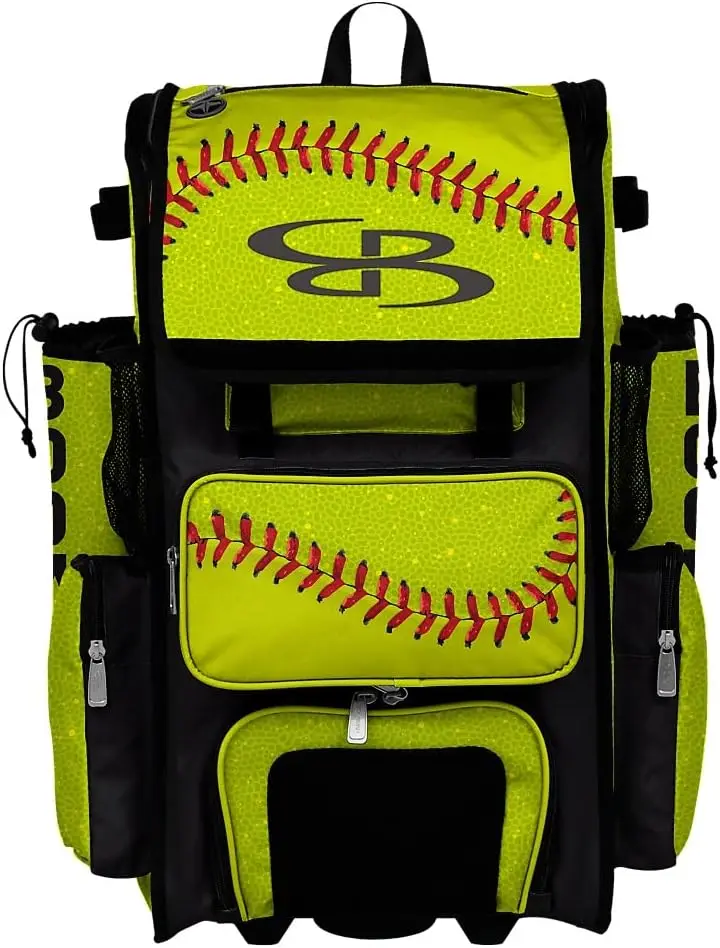 Wheeled Softball Backpack Bat Pack Hybrid Rolling Bag